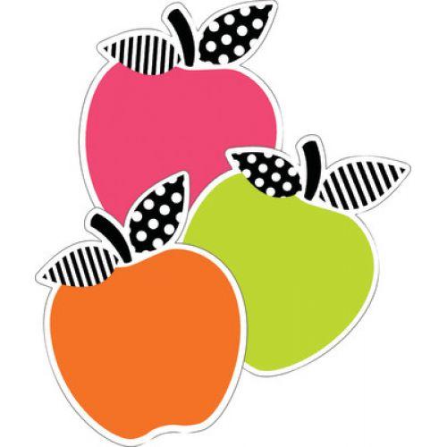Bk,wh&stylish: Apples Colorful Cut-outs Assorted