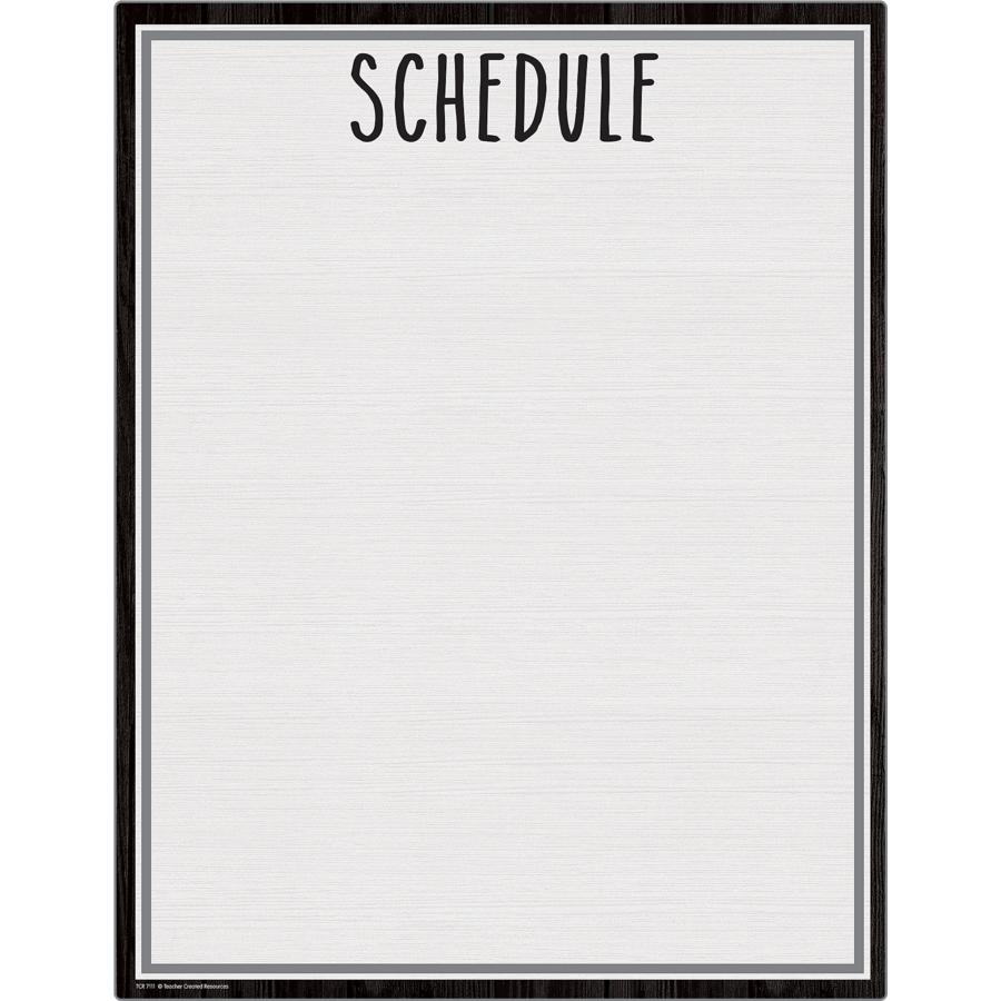 Modern Farmhouse Schedule Write-on/wipe-off Chart