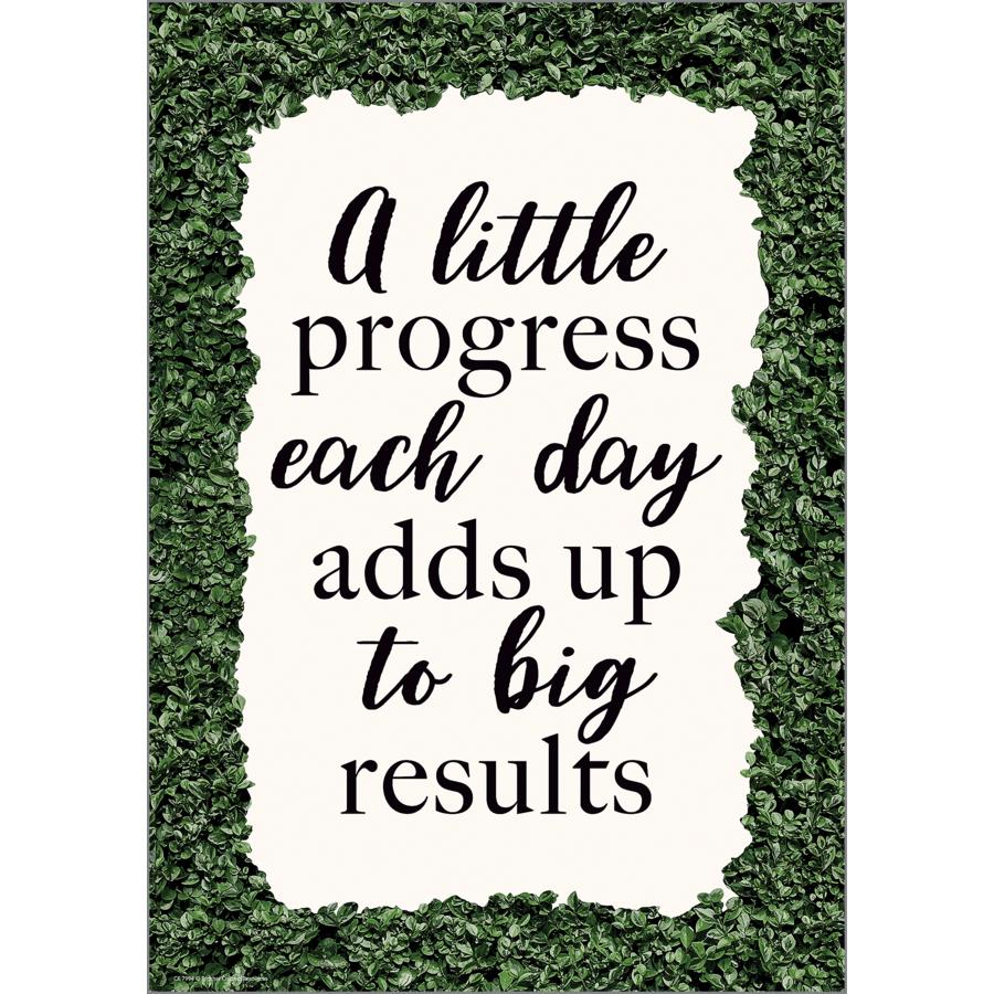 A Little Progress Each Day Adds Up To Big Results Poster,