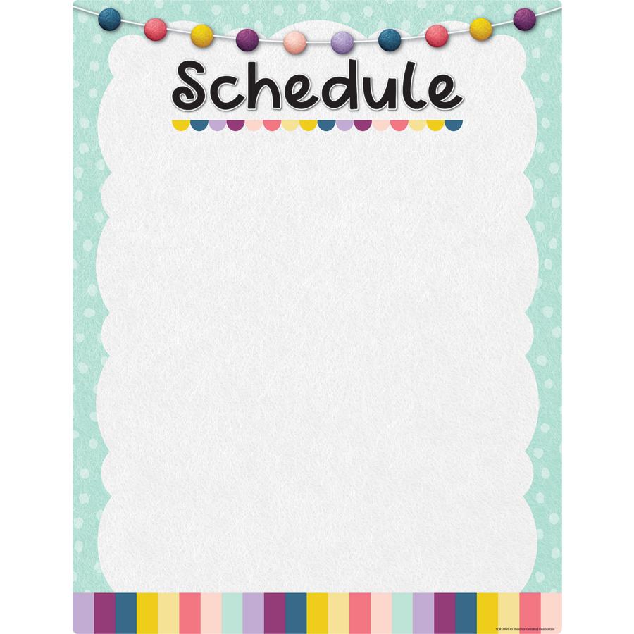 Oh Happy Day Schedule Write-on/wipe-off Chart