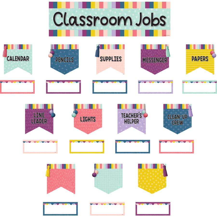 Oh Happy Day Classroom Jobs Mini Bulletin Board Set