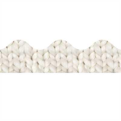  A Close Knit Class : Cozy Cream Knit Extra Wide Trim