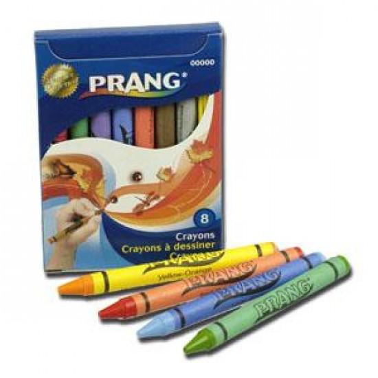 Prang Dixon Wax Crayons, 8 Count, Regular Size