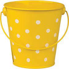  Yellow Polka Dots Bucket