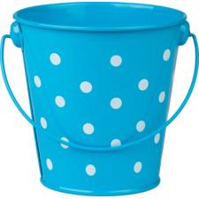 Aqua Polka Dots Bucket