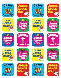  Jesus Loves You Stickers 120/Pk