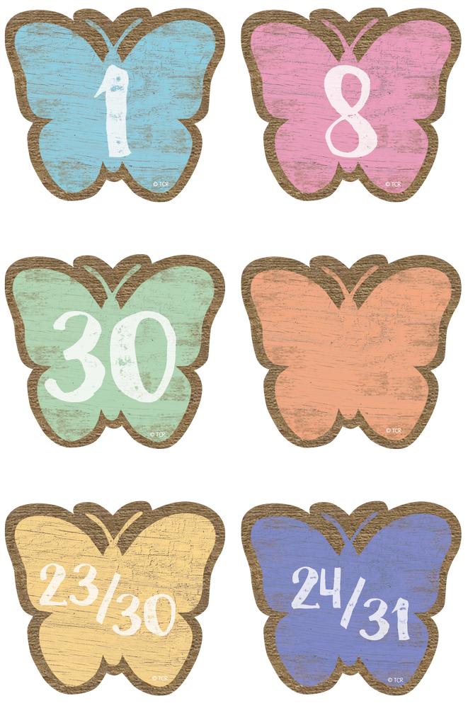 Home Sweet Classroom: Butterflies Calendar Days, 36 Pack