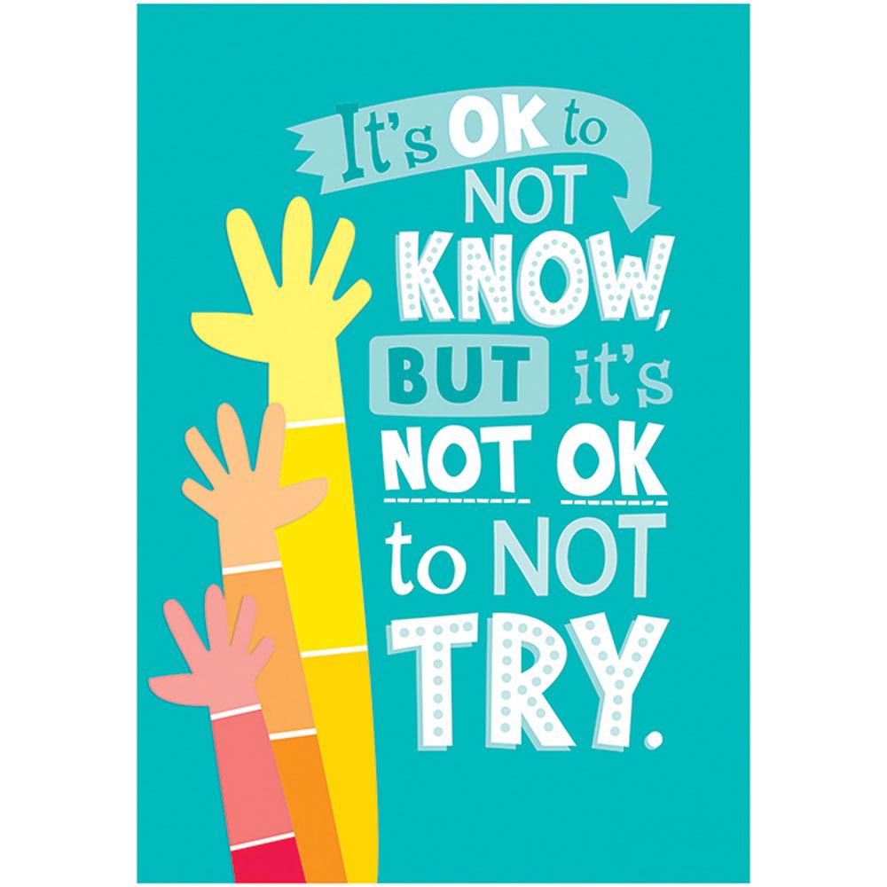 Its Okay Not To Know  Inspire U Poster - Paint