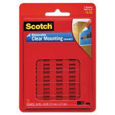Scotch Removable Clear Double-sided Mounting Squares 859s, 11/16