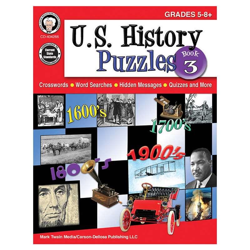 U.s. History Puzzles Gr 5-8+ Book 3
