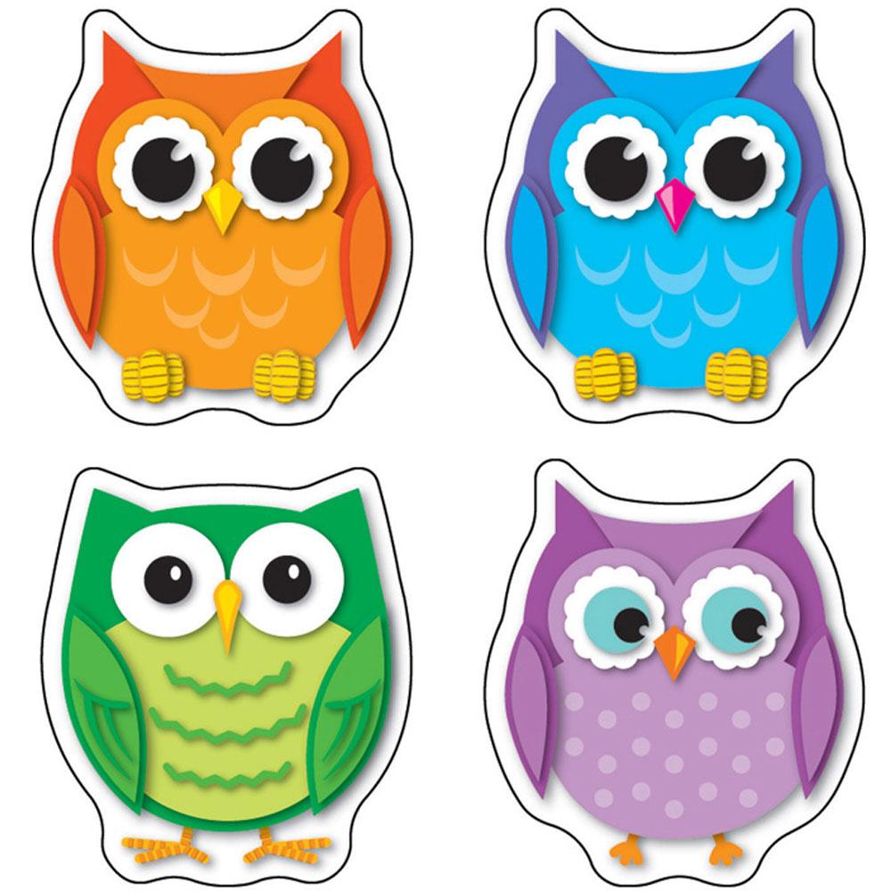 Colorful Owls Shapes Stickers 72ct