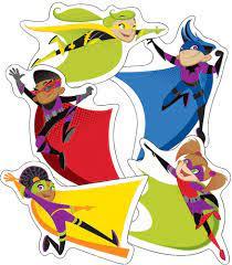 Super Power Super Kids Colorful Cut-outs