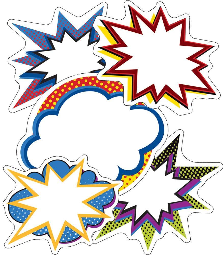 Super Power Bursts Colorful Cut-outs, Assorted