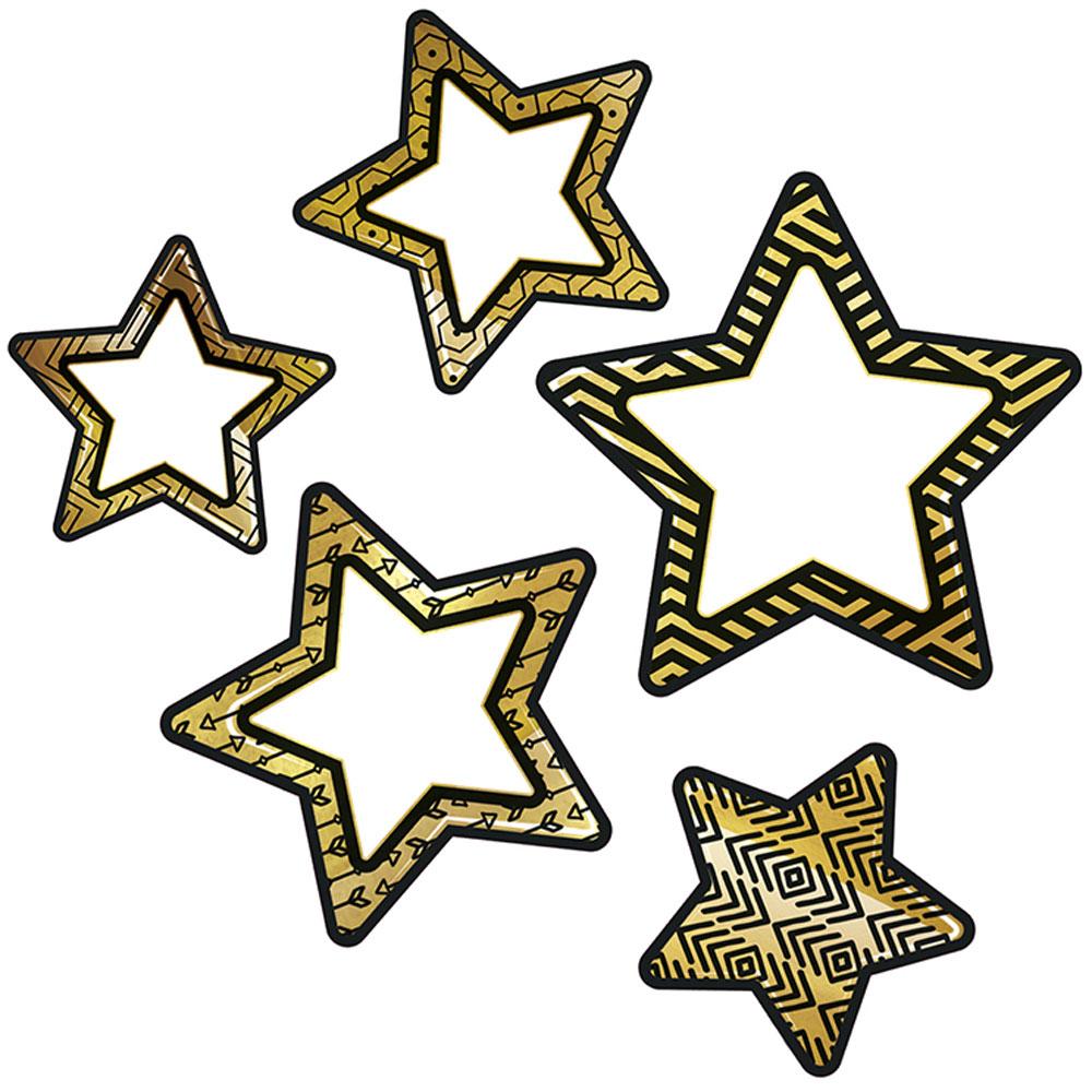 Sparkle & Shine: Black And Gold Stars Cutouts