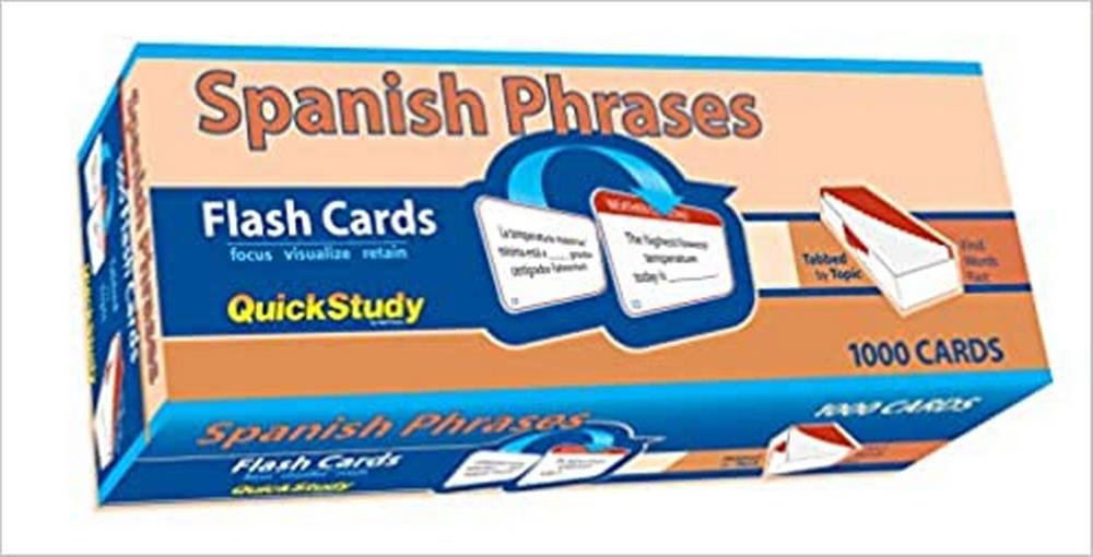 Spanish Phrases Flash Cards, 1000 Cards, (1423247957)