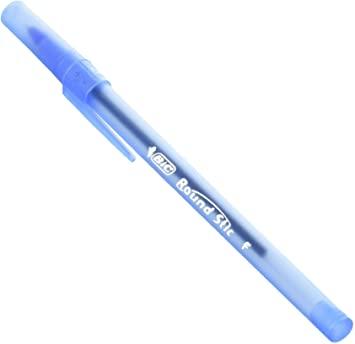 Bic Round Stic Xtra Life Pen, Medium Point, Blue - Each