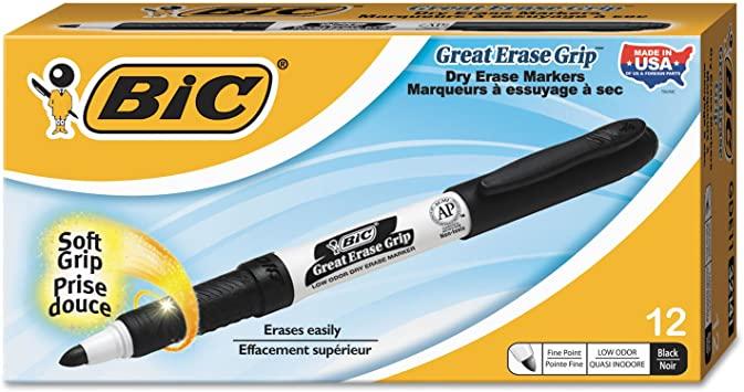 Bic Intensity Low Odor Dry Erase Marker Pocket Fine Pt Black (32141) Each