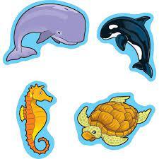 Sea Life Shapes Stickers 120ct Discont.