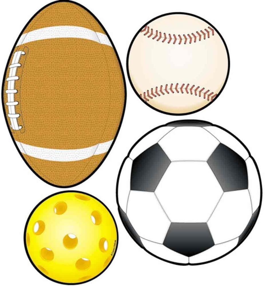 Sports Balls Cut-outs Assorted 36pcs Discont