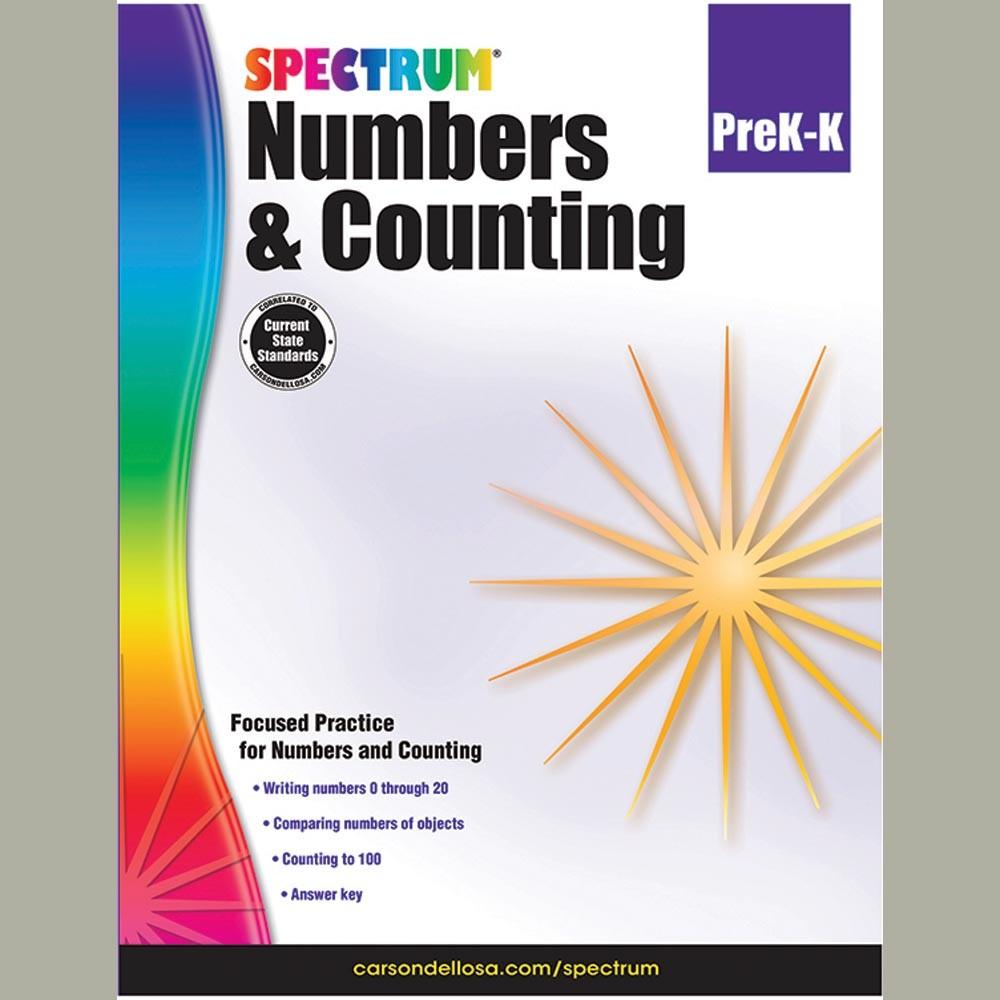 Spectrum Numbers & Counting Workbook Prek-k