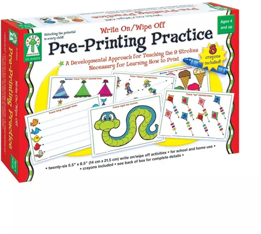  Pre- Printing Practice, Write- On/Wipe Off - D