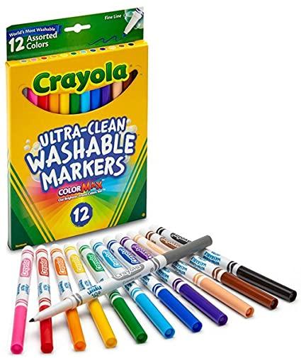 Crayola 12ct Classic Asstd Fine Line Markers