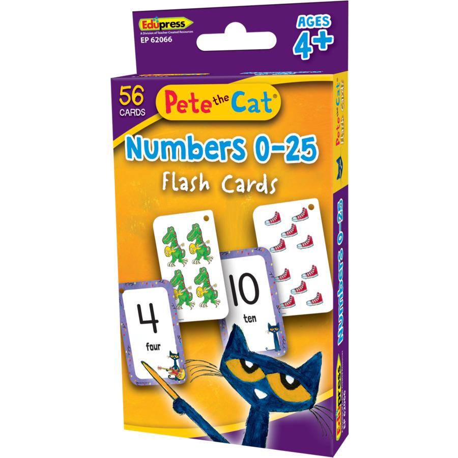 Pete The Cat Numbers 0?25 Flash Cards