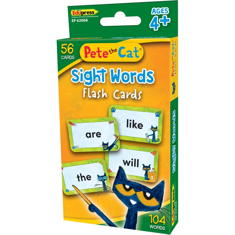 Pete The Cat Sight Words Flash Cards