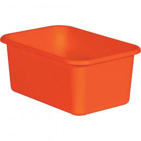Orange Small Plastic Storage Bin