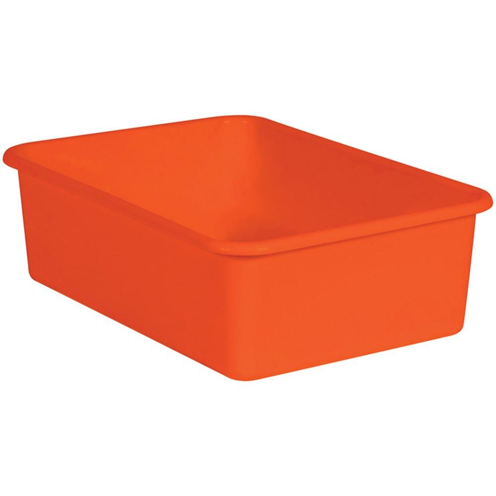 Orange Large Plastic Storage Bin
