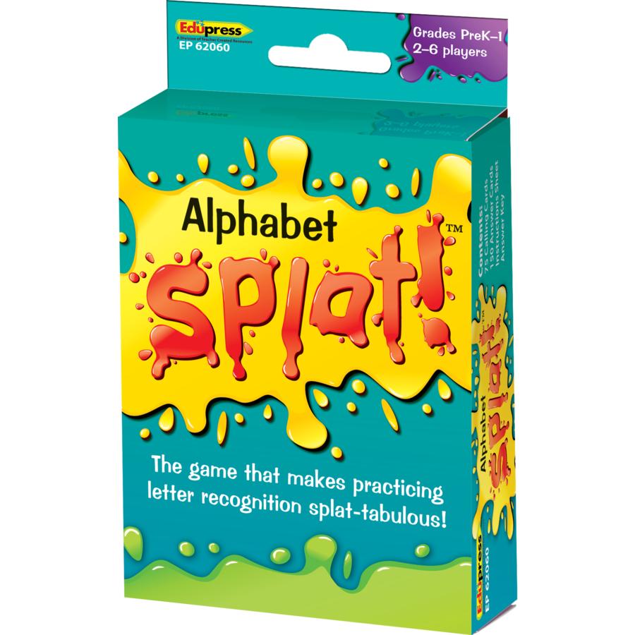 Alphabet Splat Game, 225 Cards, 2-6 Players, Ages 4-7, Grades Pk-1