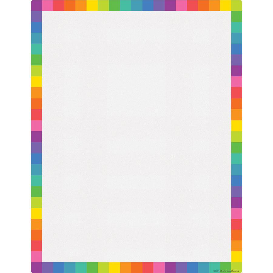 Colorful Blank Write-on/wipe-off Chart