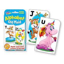 Alphabet Old Maid Challenge Cards, 56 Double-sided Cards