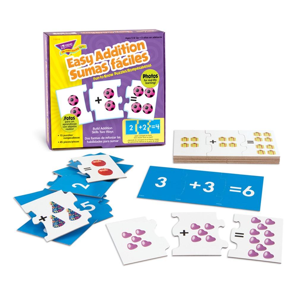 Fun-to-know Puzzles: Easy Addition English/spanish