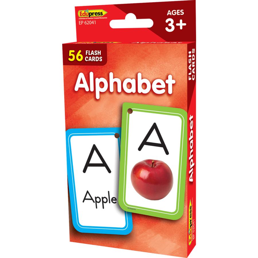 Alphabet Flash Cards, Set Of 56 Cards, Ages 3+, Grades Pk+