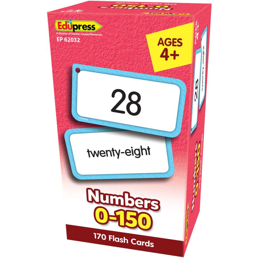  Numbers 0 – 150 Flash Cards