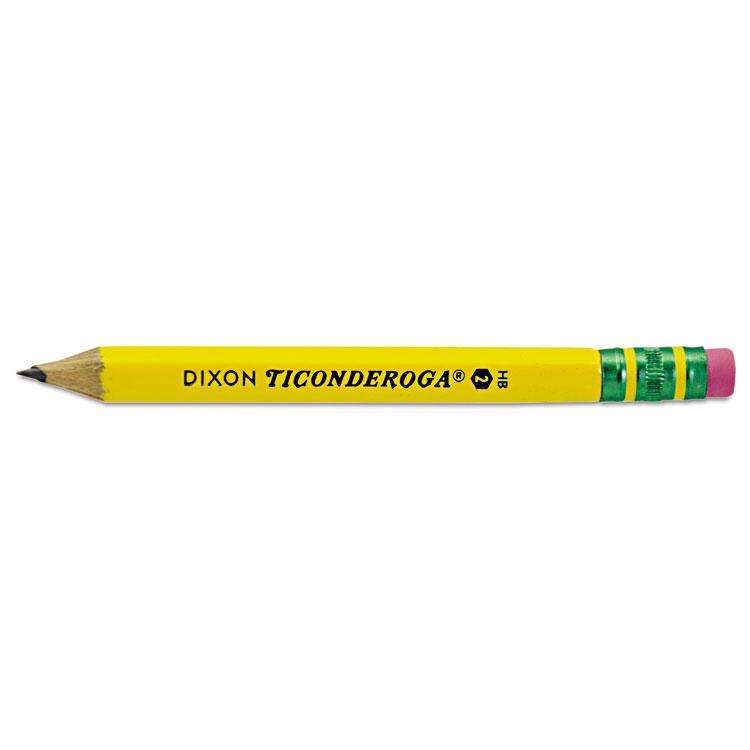 Golf Pencils  Half-size  Ticonderoga W/eraser - Sharpened