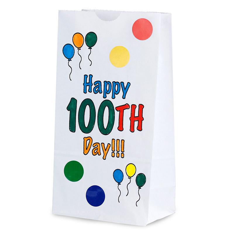  Happy 100th Day Of School Paper Bags