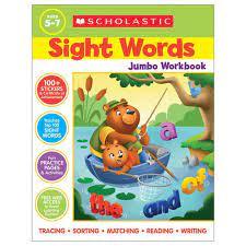 Scholastic Sight Words Jumbo Workbook, Ages 5-7, Grades K-2