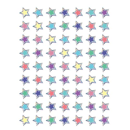 Iridescent Colorful Stars Mini Stickers 378/pk