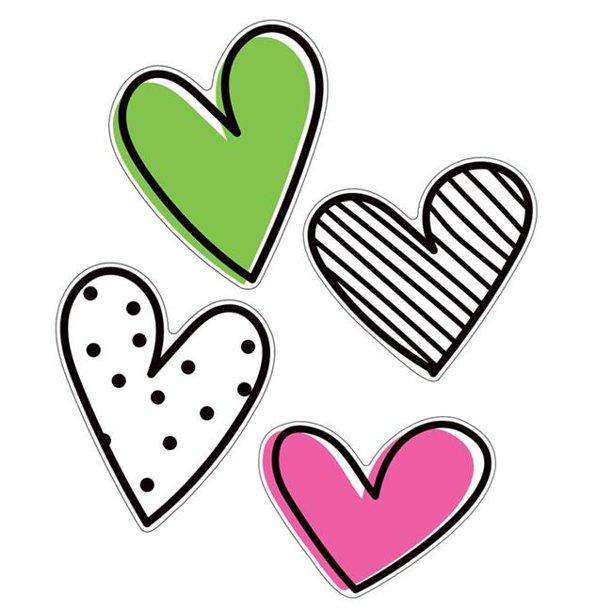 Kind Vibes: Jumbo Doodle Hearts Cut-outs