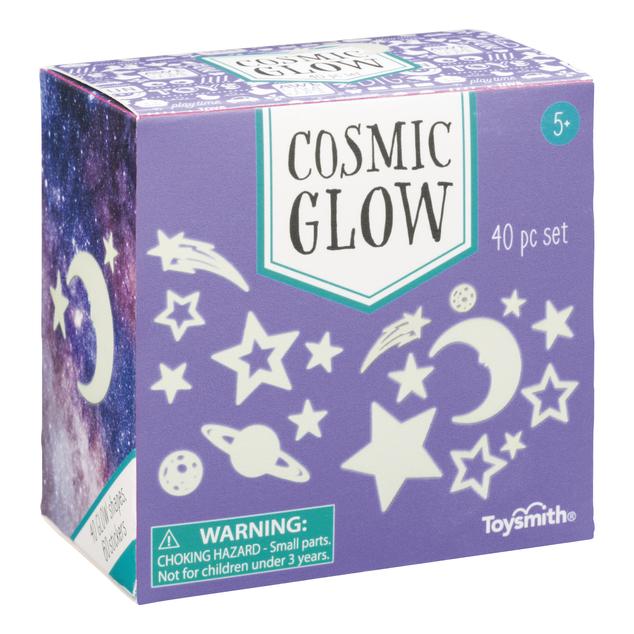 Cosmic Glow Stars, 40 Pc Set Of Glow In The Dark Stars Etc