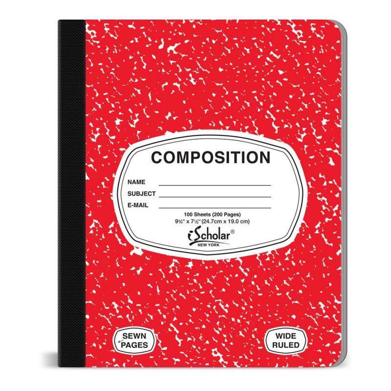 Composition Book WR 100ct Red