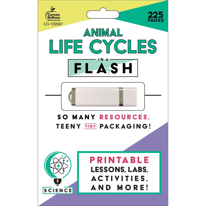 In A Flash: Animal Life Cycles Flash Drive, Grades K-2 Digital Resources