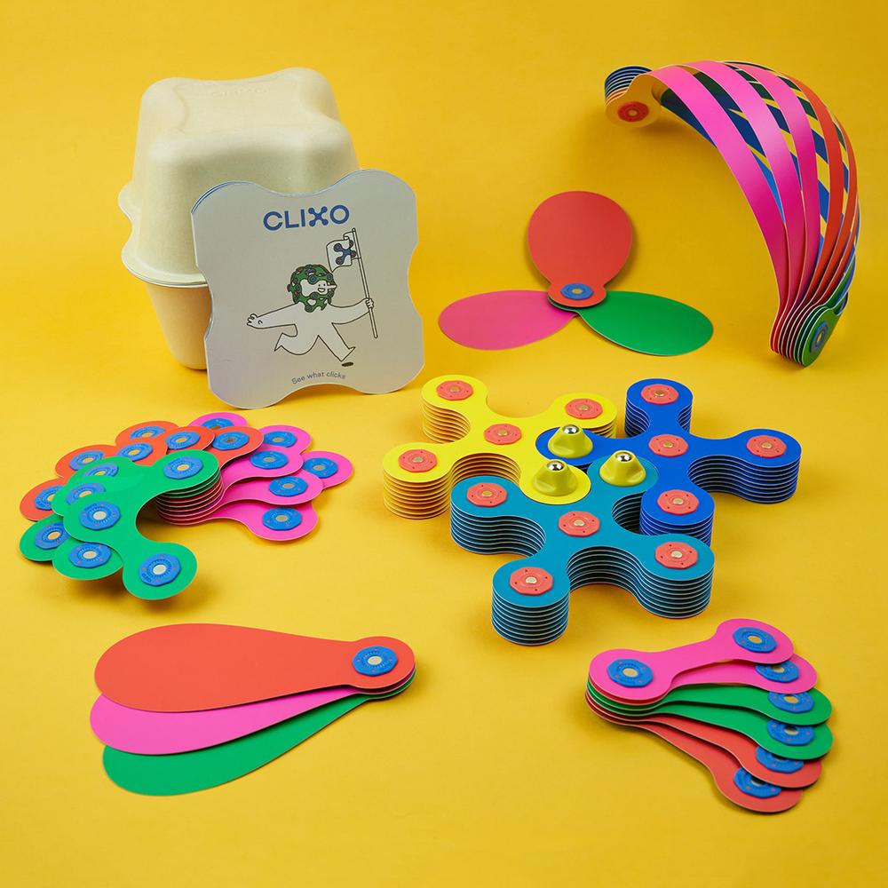 Clixo Super Rainbow Pack, 60 Pieces, Ages 4+