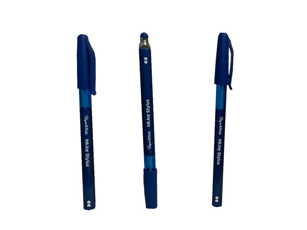 Paper Mate 2-in-1 InkJoy Stylus Pen - 1 Pack - Rubber - Blue