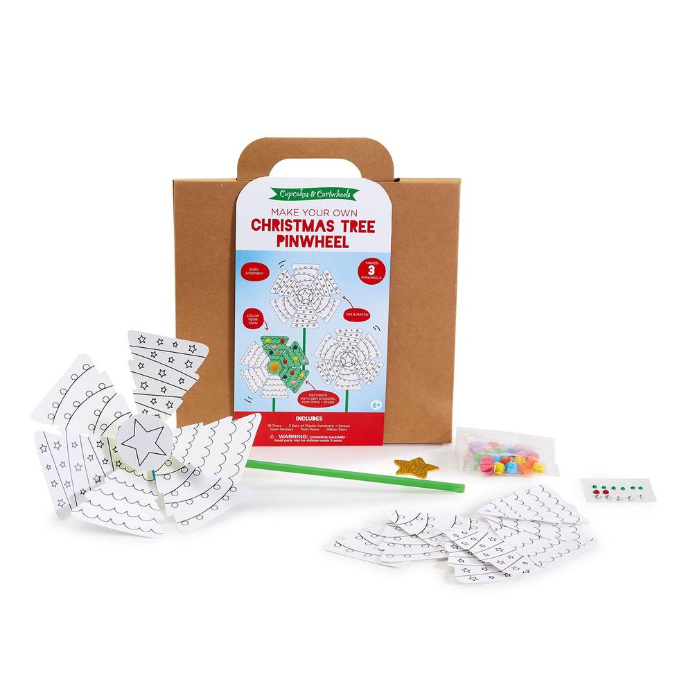 Make Your Own Christmas Tree Pinwheel Kit