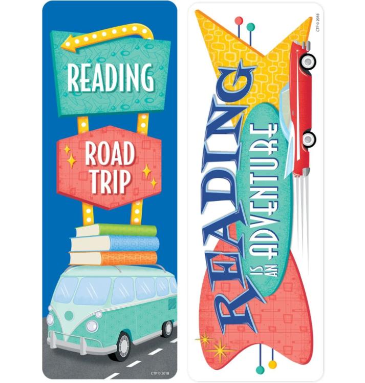 Mid-Century Mod Reading Road Trip Bookmarks
