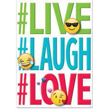 Live Laugh Love Inspire U Poster Emoji Fun