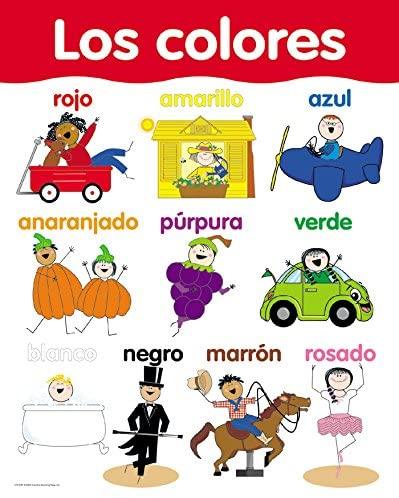 Los Colores Spanish Colors Chart